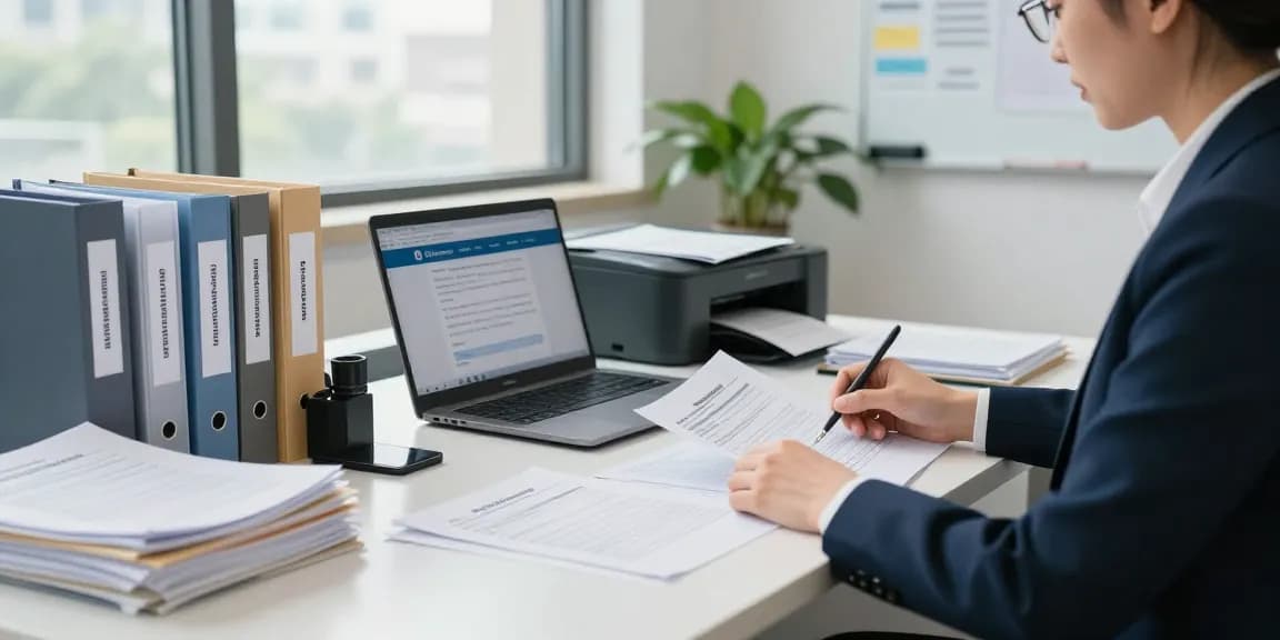 Best platform for your goverment documents rtps 4 in a modern office with a professional managing paperwork.