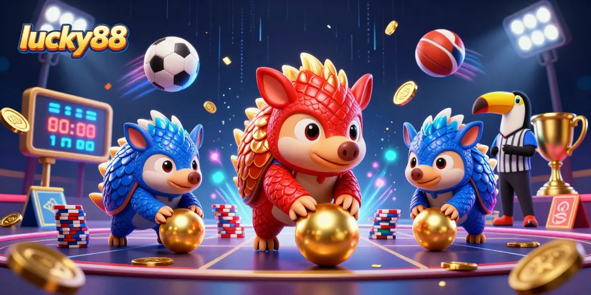 Experience dynamic gameplay with lucky88 as rival pangolins face off in a casino showdown!