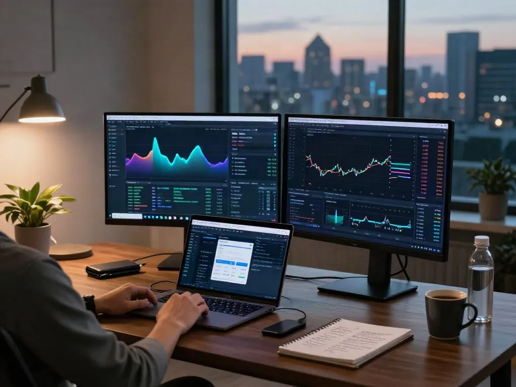 Real-time financial data API workspace with cryptocurrency analysis and trading tools