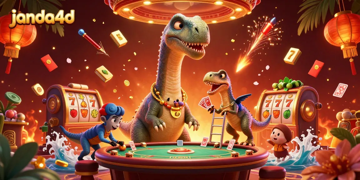 Permainan menarik di janda4d dengan brontosaurus raksasa dan raptor yang cerdas.