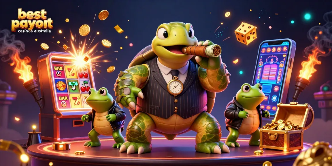 Explore the vibrant world of best payout casinos australia with 3D cartoon characters celebrating a jackpot.