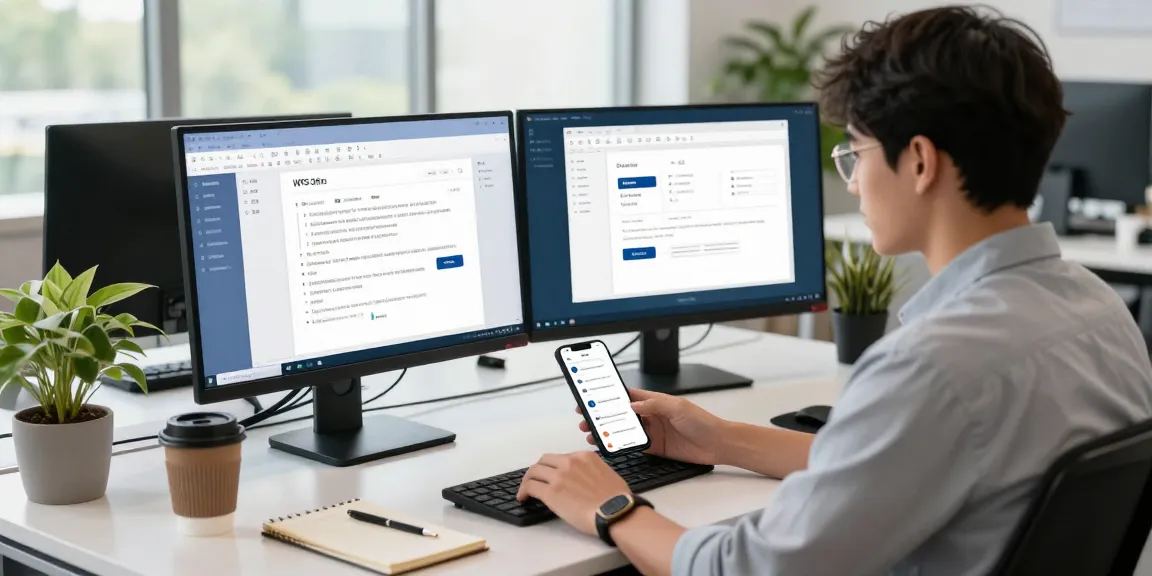 Optimize your productivity with wps下载 on multiple devices in a modern workspace.