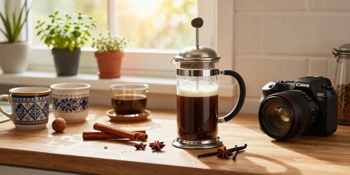 Delicious white coffee recipes preparation in a cozy kitchen.