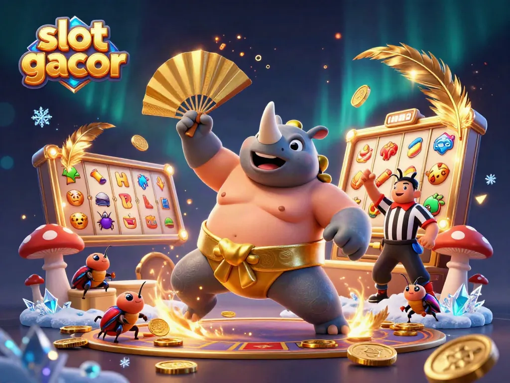 Experience thrilling slot gacor action with a beetle champion and dynamic casino elements.