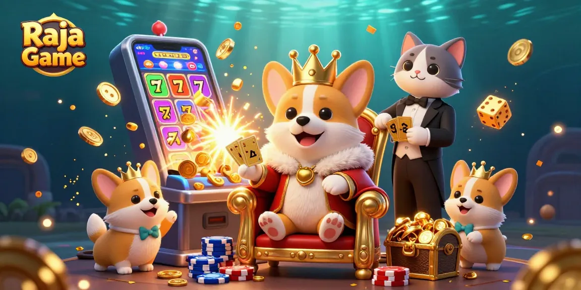 Experience thrilling gameplay with Raja Game's vibrant scene full of dynamic gaming elements and rewards.