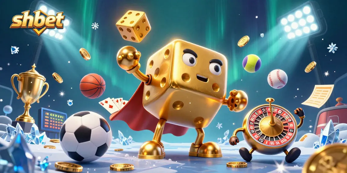 Experience shbet's vibrant casino atmosphere with dynamic gaming elements and golden dice in play.