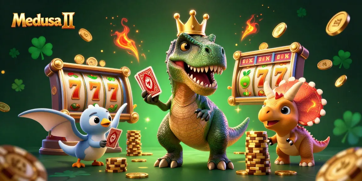 การเล่นเกม Medusa II ด้วยการ์ดและชิปทองในบรรยากาศคาสิโนที่มีความตื่นเต้น