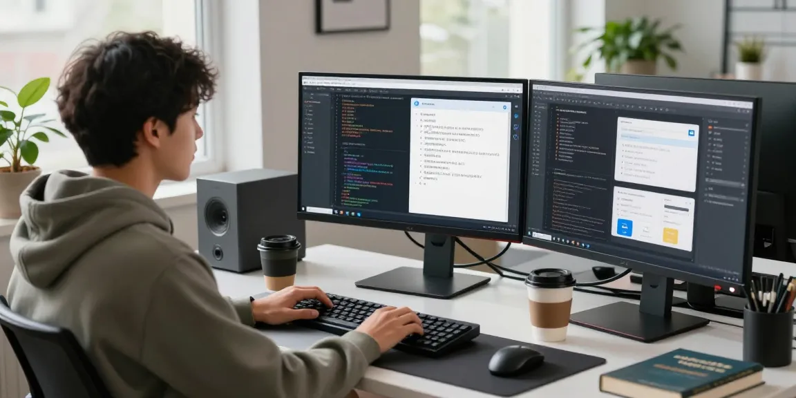 Developer coding in a tech workspace with 纸飞机中文版 interface highlighted on screen.