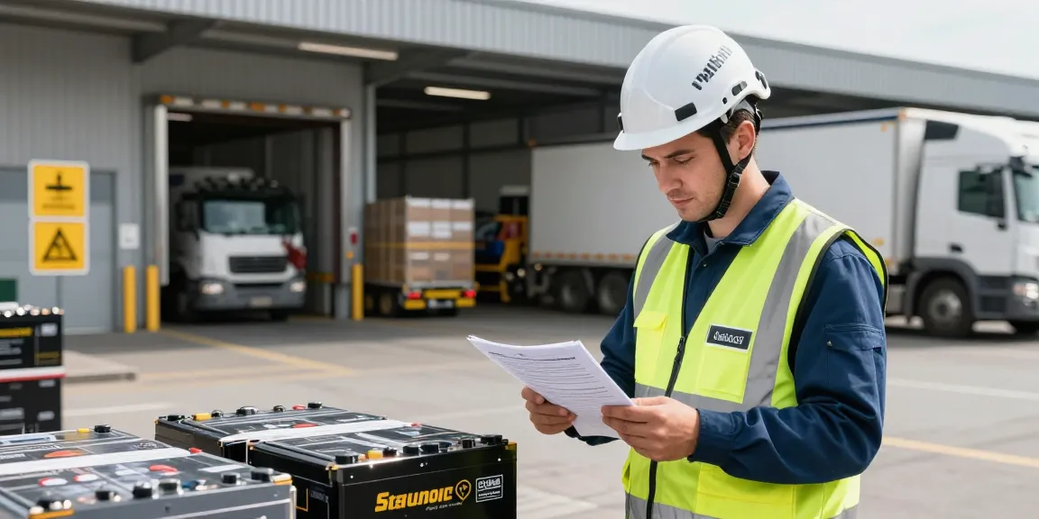 Batterie Transport in Dortmund durch Fachkräfte, die Sicherheitsvorschriften überwachen.