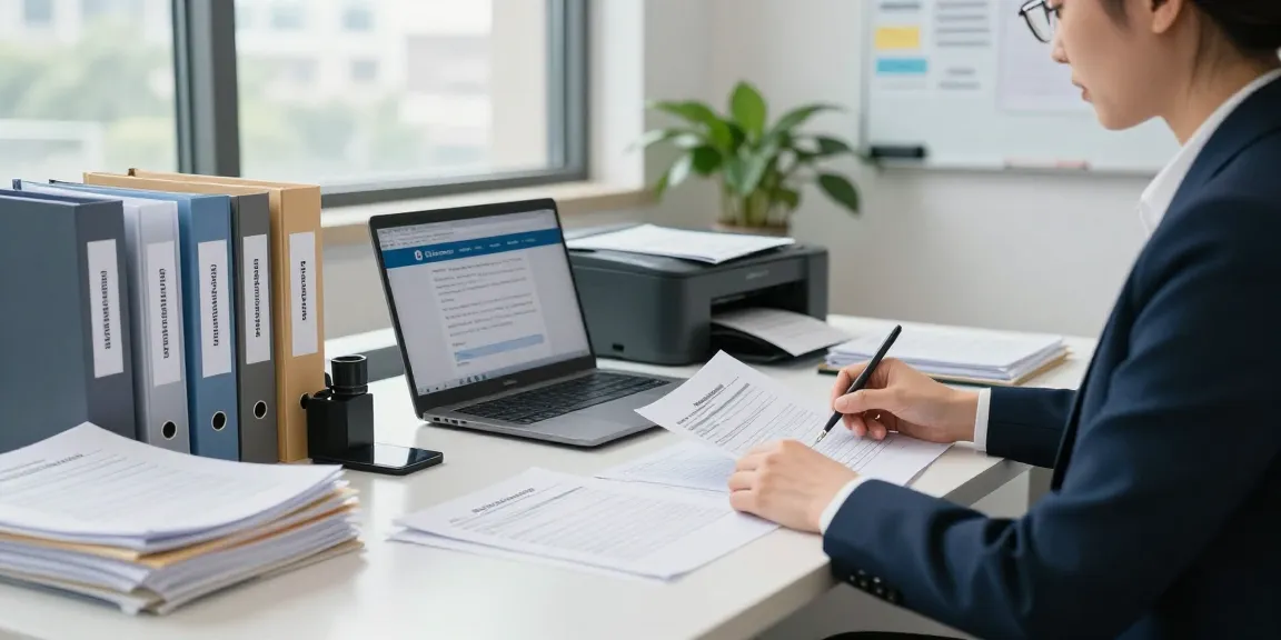 Best platform for your goverment documents rtps 4 in a modern office with a professional managing paperwork.