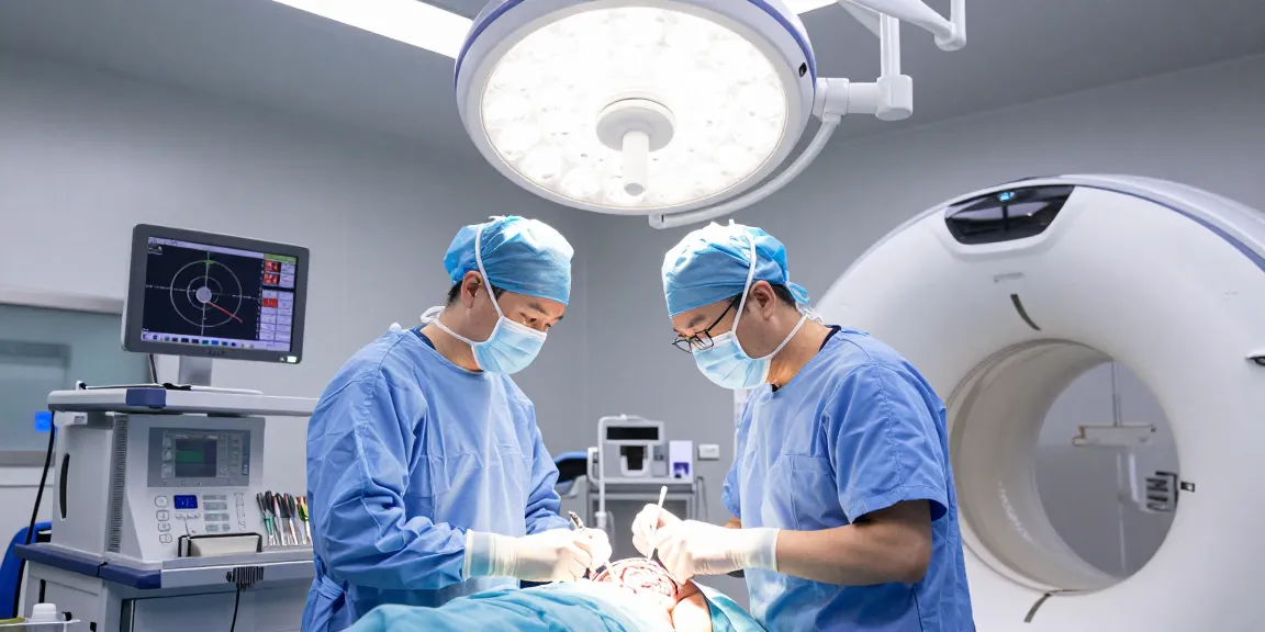 Neurosurgeons performing a vital beyin ameliyatı in a sterile operating room, highlighting advanced technology and patient care.