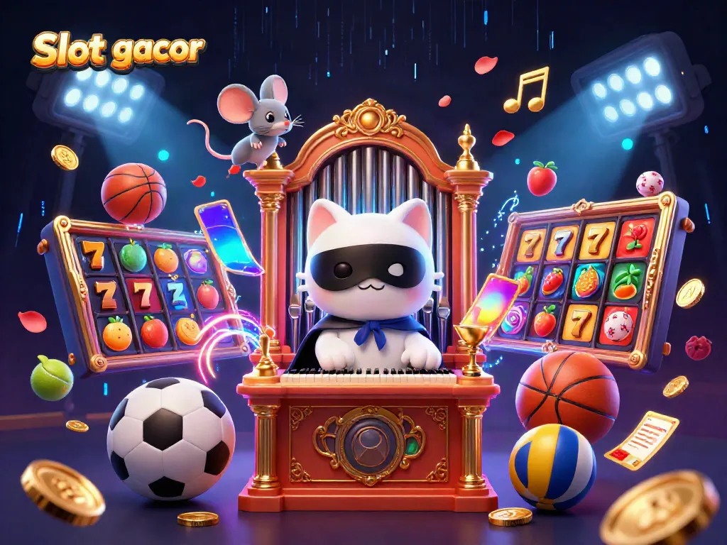 Experience the thrill of Slot gacor with an exciting scene of whimsical characters and dynamic game elements.