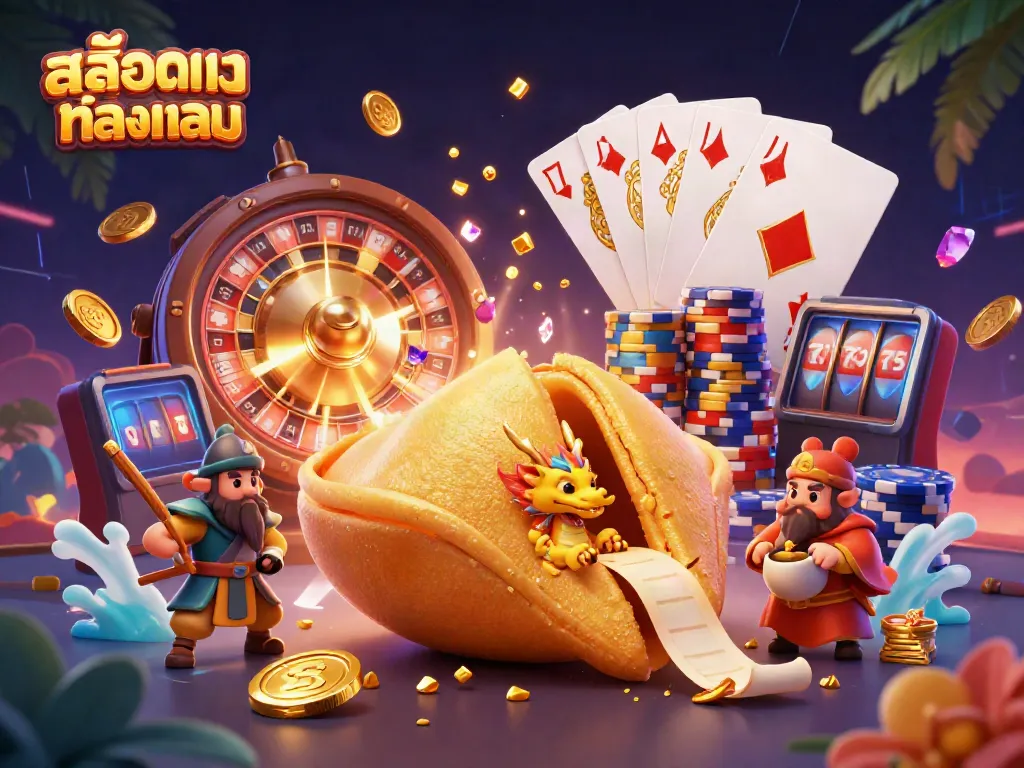Engage with thrilling gaming experiences featuring สล็อตเว็บตรงทั้งหมด, with vibrant characters and dynamic casino elements.