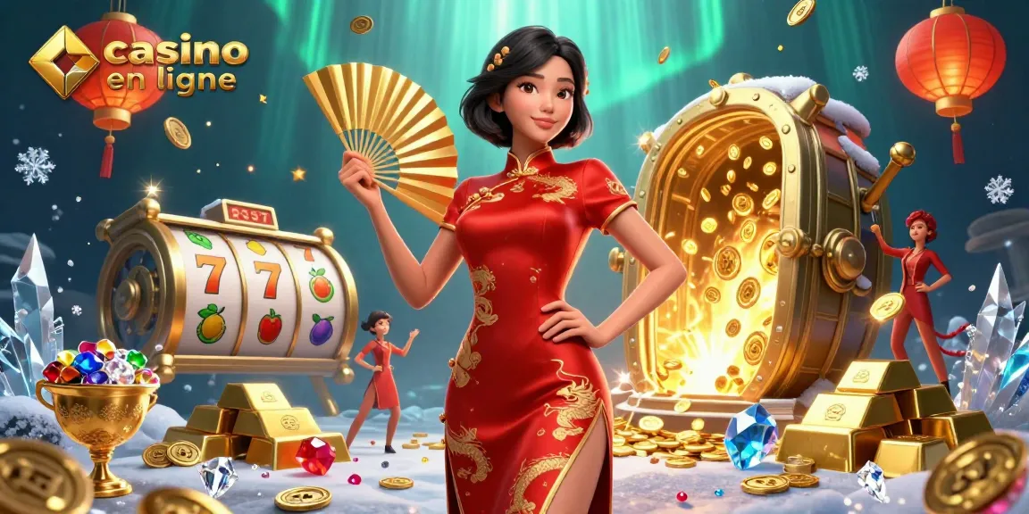 Interagissez avec le casino en ligne à travers un gameplay vibrant et une énergie festiva dans cette illustration captivante de casino en ligne.