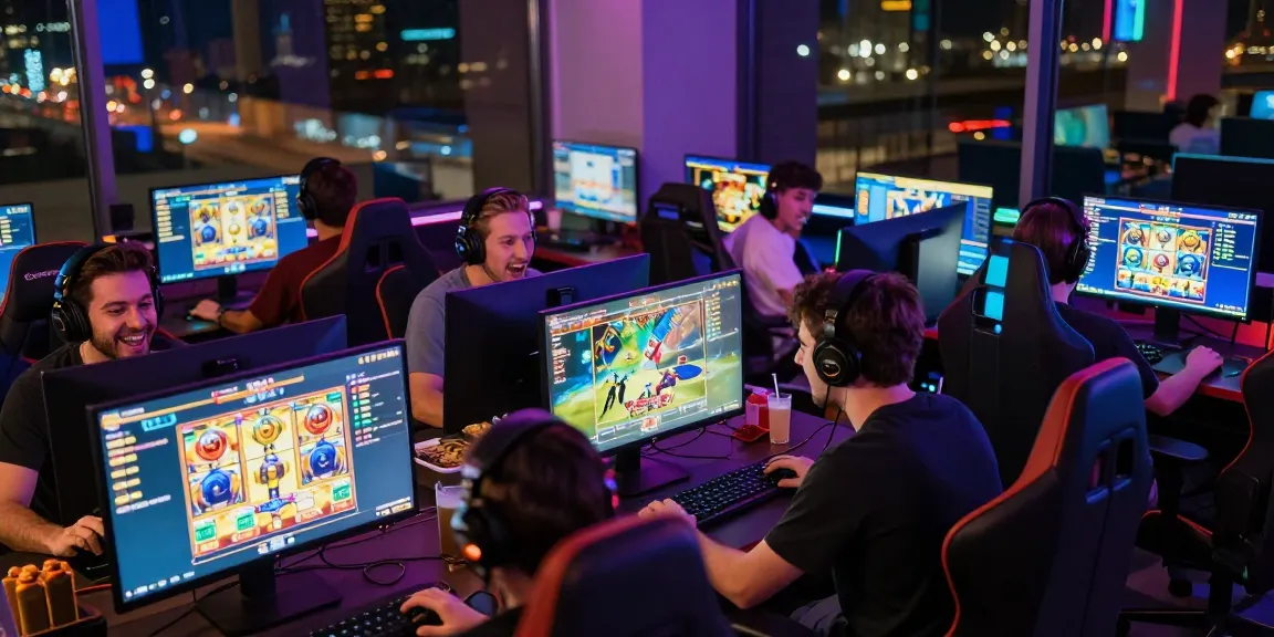 Kudaliar89, suasana bermain game slot online yang seru bersama teman-teman di lounge modern.